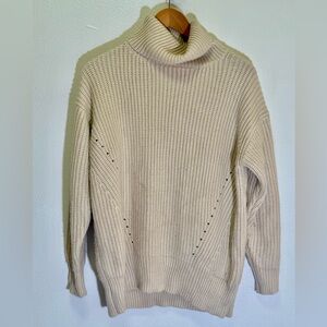 Lowrys Farm - Chunky Knit Turtle Neck Pullover Sweater - size M (F)